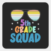 5e Grade Squad Vierkante Sticker (Voorkant)