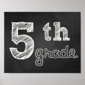 5e gradenbord - Chalkboard Poster (Voorkant)