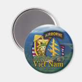 5e groene baretten macv sog vietnam veteranen magn magneet (Voorkant / Achterkant)