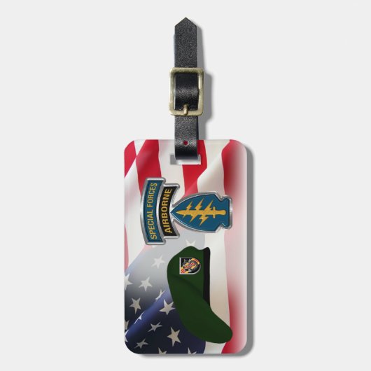 5e groep speciale strijdkrachten bagagelabel (Voorkant verticaal)