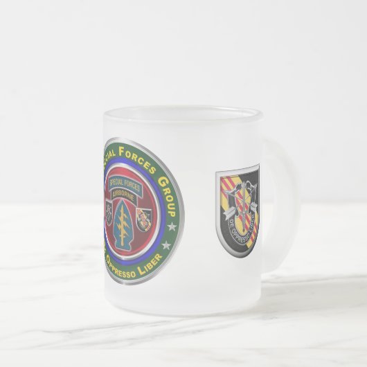 5e groep speciale strijdkrachten in de lucht  matglas koffiemok (Voorkant rechts)
