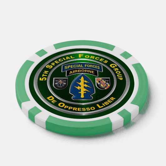 5e groep speciale strijdkrachten poker chips (Enkel)