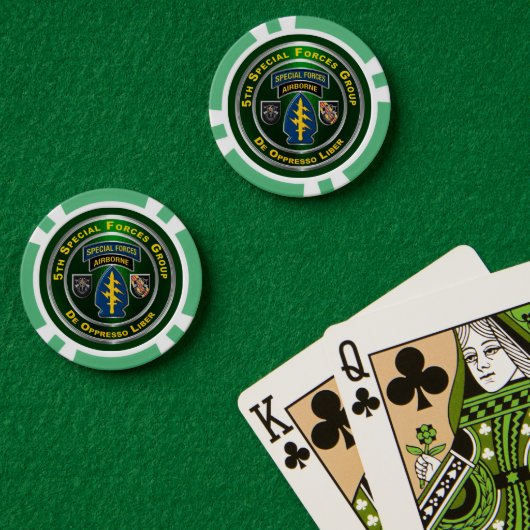5e groep speciale strijdkrachten poker chips (Pokertafel (Dubbel))