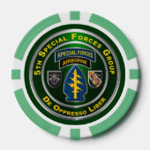 5e groep speciale strijdkrachten poker chips (Voorkant)