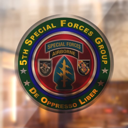 5e groep speciale strijdkrachten  raamsticker (Vel 2)
