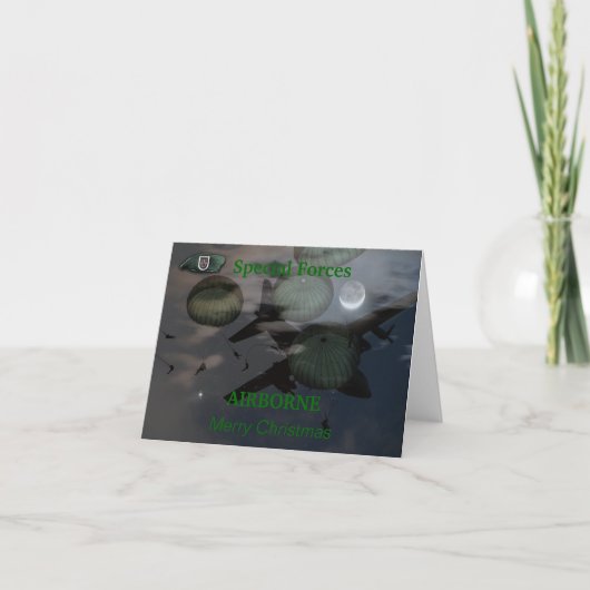 5e groep van speciale strijdkrachten irak veterane feestdagen kaart (Voorkant)