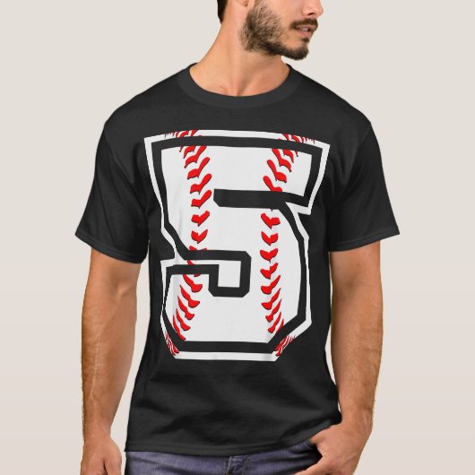 5e honkbal geboren in 2017 - 5 jaar t-shirt (Voorkant)