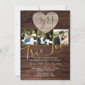 5e HOUT Jubileum PHOTO Rustic Invite Kaart (Voorkant)