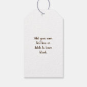 5e hout trouwdag vlinder boom cadeaulabel (Achterkant)