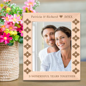 5e houten bruiloft Jubileum 8x10 Gegraveerde Lijstjes