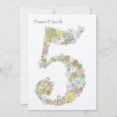 5e Houten Huwelijksjubileum Uitnodiging (Voorkant)