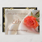 5e huwelijksfeestdag kaart (Voorkant / Achterkant)