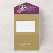 5e huwelijksjubileumfeest roze tourmalijn all in one uitnodiging (Buitenkant)