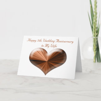 5e huwelijksjubileumkaart voor man en vrouw kaart