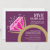 5e huwelijksverjaardagsfeest roze tourmaline ring kaart (Voorkant)