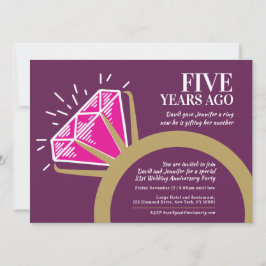 5e huwelijksverjaardagsfeest roze tourmaline ring kaart