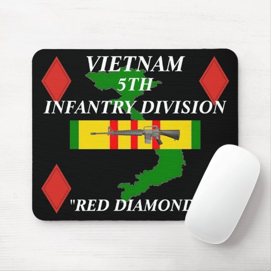 5e infanterie Vietnam Mousepad 2/b Muismat (Met muis)