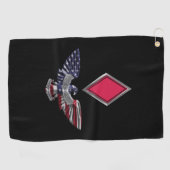 5e Infanteriedivisie Aangepaste Adelaar Golfhanddoek (Horizontaal)