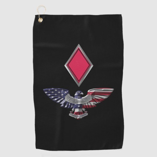 5e Infanteriedivisie Aangepaste Adelaar Golfhanddoek (Voorkant)