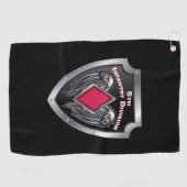 5e infanteriedivisie Gepersonaliseerd schild Golfhanddoek (Horizontaal)