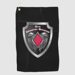 5e infanteriedivisie Gepersonaliseerd schild Golfhanddoek
