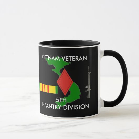 5e infanteriedivisie Vietnam Veteran Coffee Mugs Mok (Rechts)