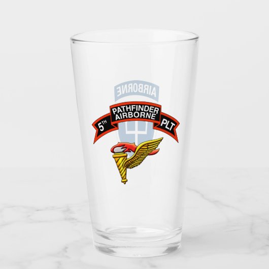 5e InfanteriePlaton (Pathfinder) Beer Glass Glas (Voorkant)