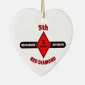 5E INFANTRY DIVISION (MECHANISED)"RED DIAMOND" KERAMISCH ORNAMENT (Rechts)