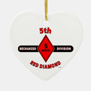 5E INFANTRY DIVISION (MECHANISED)"RED DIAMOND" KERAMISCH ORNAMENT