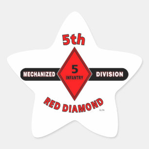 5E INFANTRY DIVISION (MECHANISED)"RED DIAMOND" STER STICKER