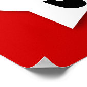 5e jaarbanner met sterren Aangepaste naam V05S Poster (Hoek)