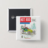 5e jaarlijkse santa - pen vierkante button 5,1 cm (Voorkant /achterkant)