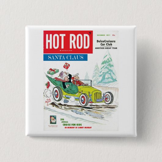 5e jaarlijkse santa - pen vierkante button 5,1 cm (Voorkant)