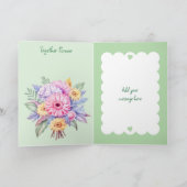 5e Jubileum Gerbera bloeit groen Kaart (Binnen)