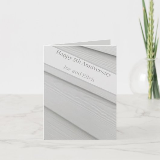 5e Jubileum Hout, bewerkbaar Kaart (Voorkant)