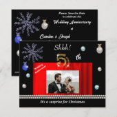 5e jubileum kerstsurprise save the date kaart (Voorkant / Achterkant)