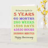 5e Jubileum-mijlpalenkaart Kaart (Gele Bloem)