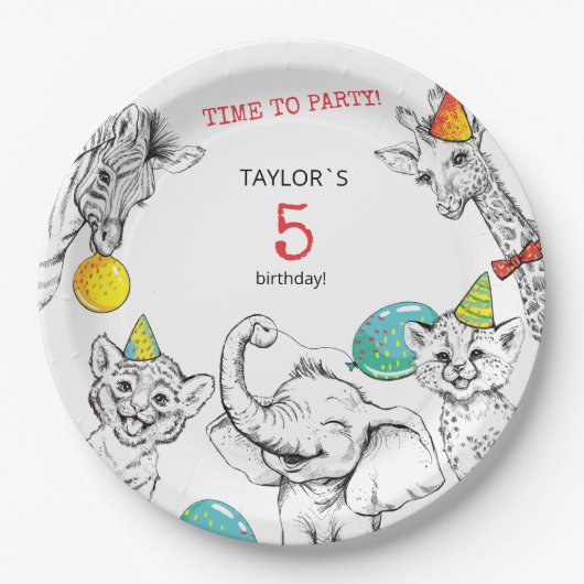 5e Jubileum Party Paper Bord (Voorkant)