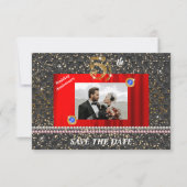 5e jubileum Save the Date-foto |Saffierblauw Kaart (Voorkant)