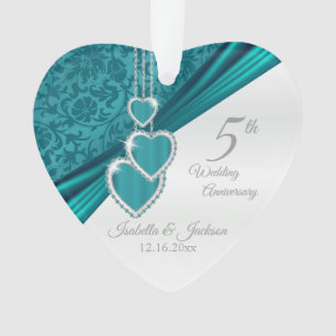 5e Jubileum Turquoise Wedding Ornament