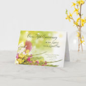 5e Jubileum van Verlies van de Dood van de Geliefd Kaart (Gele Bloem)