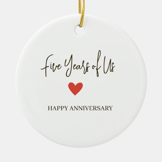 5e jubileum – vijf jaar van ons keramisch ornament (Voorkant)