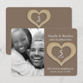 5e Jubileum voor houtbruiloft Kaart (Voorkant / Achterkant)