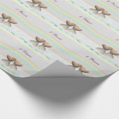 5e Jubileum Wooden Hearts Cadeaupapier (Hoek)