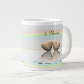 5e Jubileum Wooden Hearts Grote Koffiekop (Voorkant rechts)