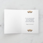 5e Jubileum Wooden Hearts Kaart (Binnen)