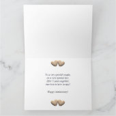 5e Jubileum Wooden Hearts Kaart (Binnen)