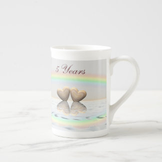 5e Jubileum Wooden Hearts Porselein Kop