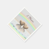 5e Jubileum Wooden Hearts Servetten (Hoek)