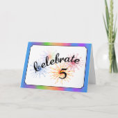 5e jubileumviering kaart (Voorkant)